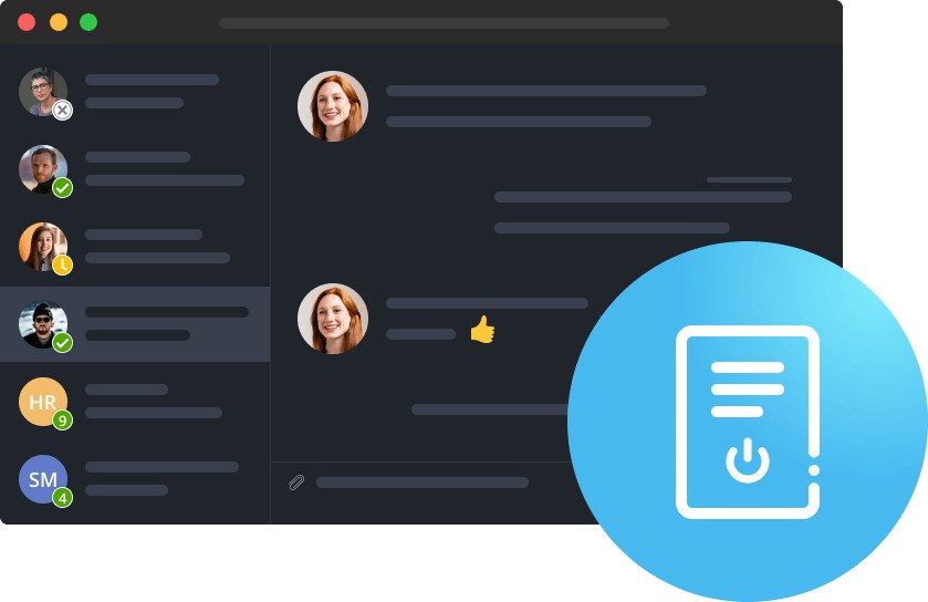 A graphic showcasing top chat applications